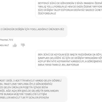 Yanlış Ürün, Eksik İade Ve Sorumsuz Kargo Süreci