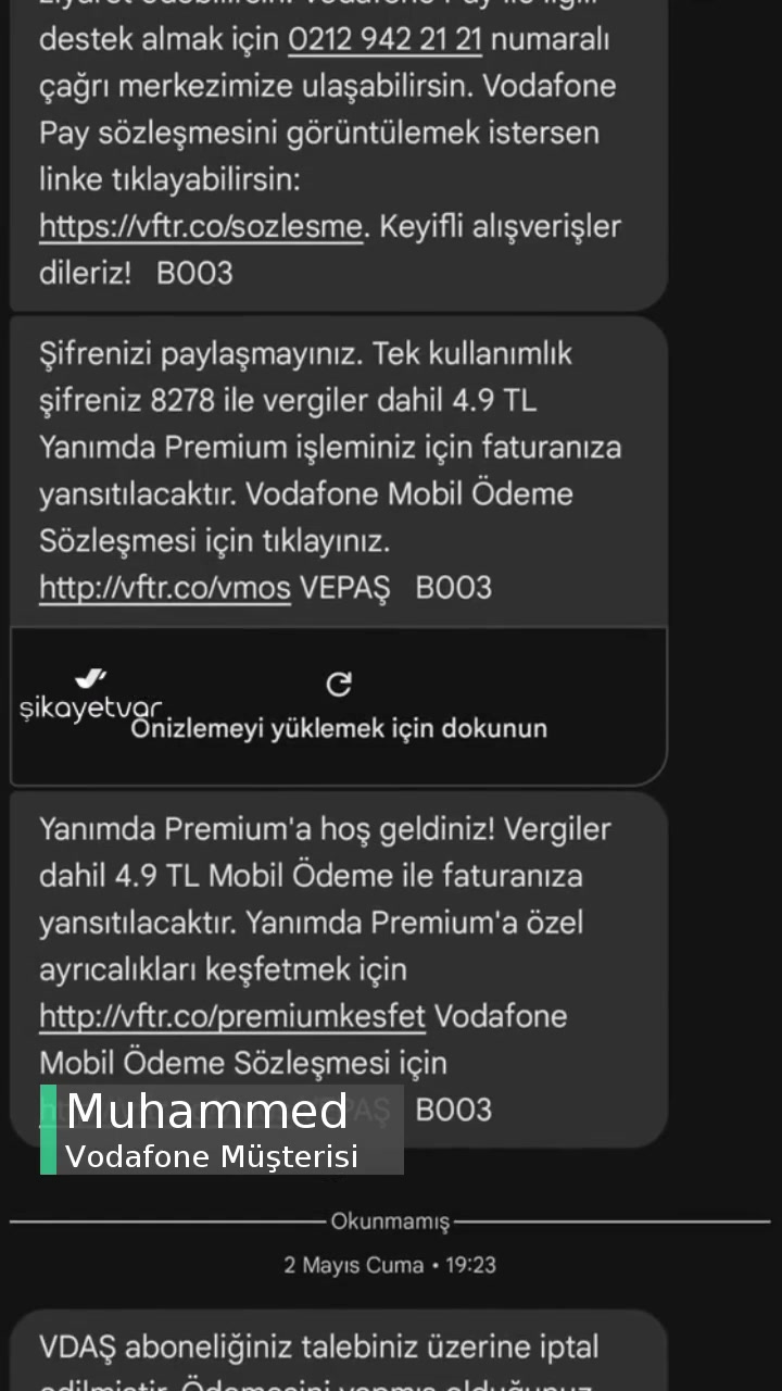 Vodafone Habersiz Abonelik Başladı, İptalini İstiyorum videonun kapak resmi