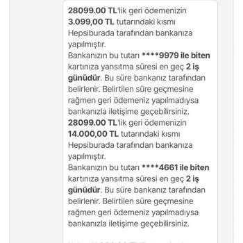 İptal Edilen Ürünün Ücret İadesi Gerçekleşmedi