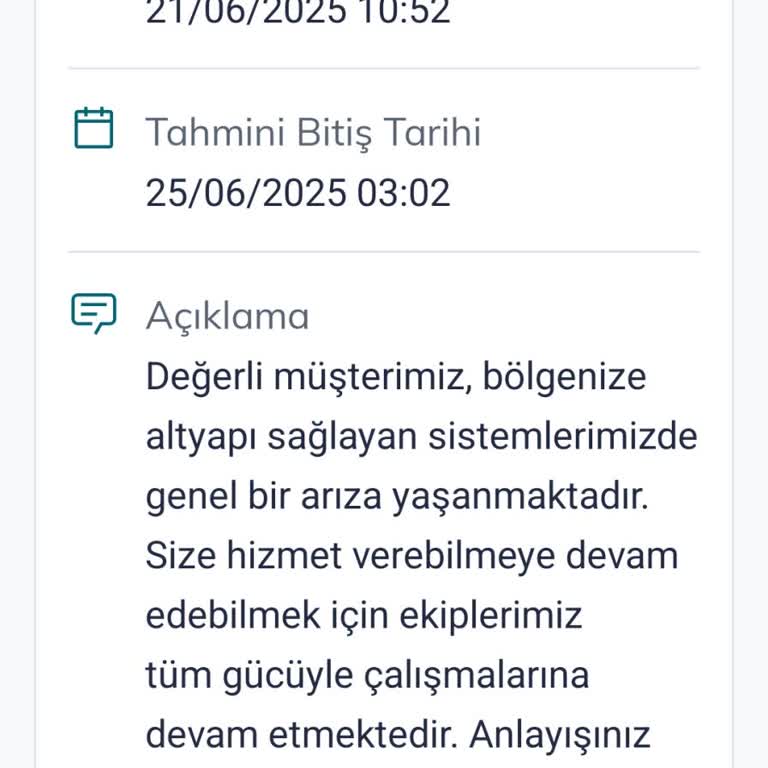 Sürekli Altyapı Çalışması Uyarısı Ve İnternet Kesintisi