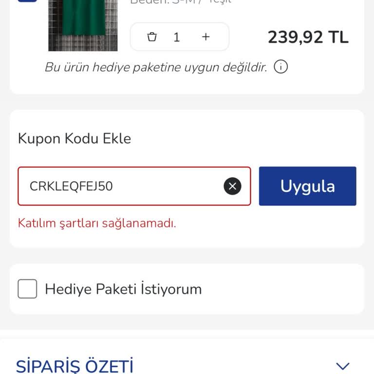 LCW Hediye Çarkı İndirimi Sepete Yansımıyor, Mağduriyet Yaşıyorum