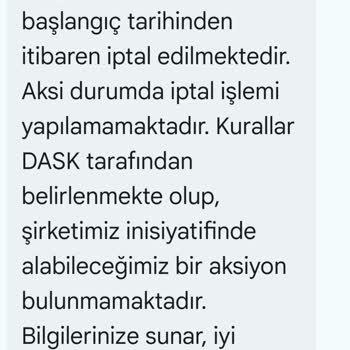 DASK İptalinde Yaşanan Zorluk Ve İade Talebim Karşılanmıyor