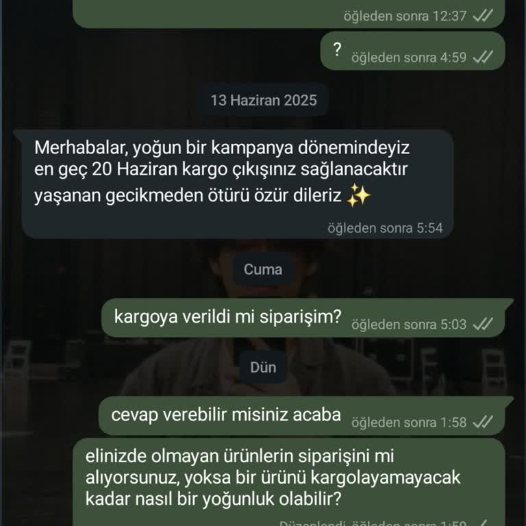 Siparişim Ne Kargoda Ne İptal Ediliyor, Bilgilendirme De Yok