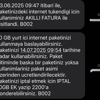 Turkcell'de İnternet Paketi Hızla Tükeniyor Ve Ek Paketler Çok Pahalı