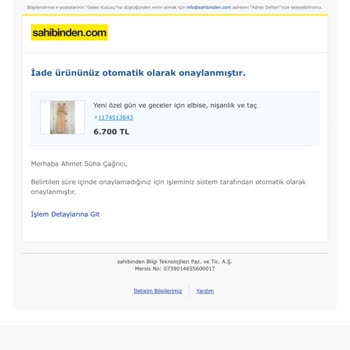 Sahibindencom Param Güvende Sisteminde Ürünüm Teslim Edilmeden Sipariş Onaylandı