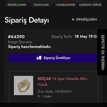 Koçak Jewelry Siparişim 33 Gündür Teslim Edilmedi, Bilgi Alamıyorum