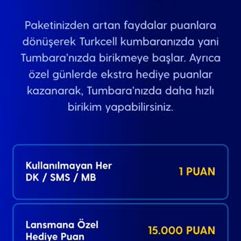 Kalan Tumbara Puanlarım Eksik Yüklendi, Hakkım Olan Puanların Tamamını Talep Ediyorum