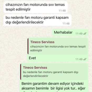 Garanti Kapsamında Olmayan Arıza Ve Satış Sonrası Destek Eksikliği