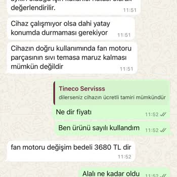 Garanti Kapsamında Olmayan Arıza Ve Satış Sonrası Destek Eksikliği