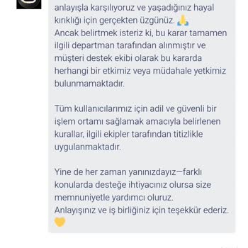 Hesabım Süresiz Askıya Alındı, Sorunumun Acil Çözülmesini Talep Ediyorum
