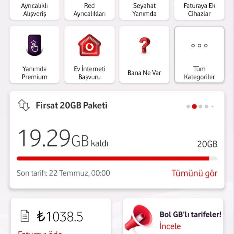 Vodafone Red 30 Tarifesinde Yüksek Fatura Ve Şebeke Sorunları