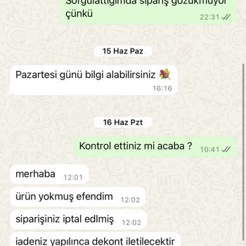 Sipariş İptali Sonrası İade Yapılmadı Ve Bilgilendirilmedim