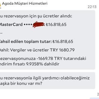 Agoda Rezervasyonunda Fazla Ücret Ve İletişim Sorunu
