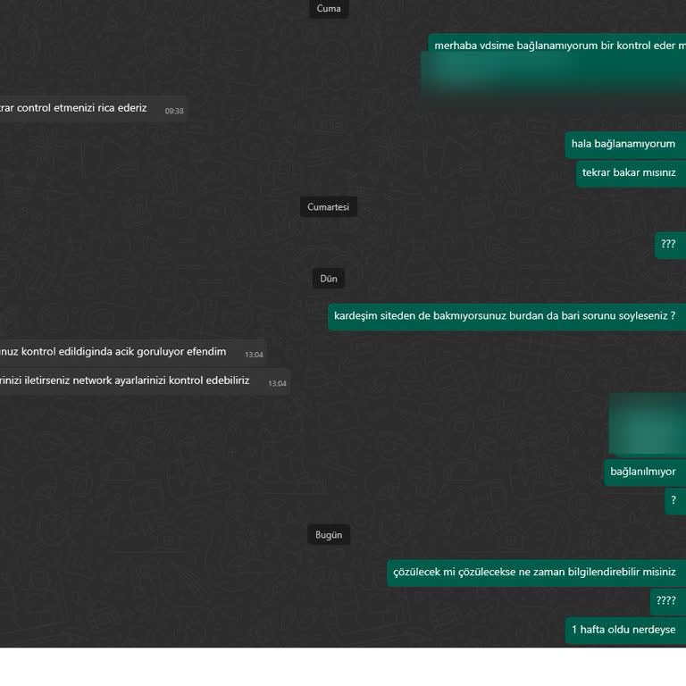 Sunucuya Erişim Sorunu Ve Yetersiz Destek Deneyimi