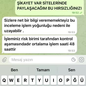 Yatırım Sonrası Çekim İşlemim Geciktiriliyor Ve Yanıltıcı Bilgi Veriliyor