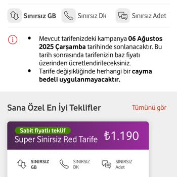 Vodafone Red Tarifesinde Yüksek Fiyatlandırma Ve Sınırlı Seçenekler Nedeniyle Mağduriyet