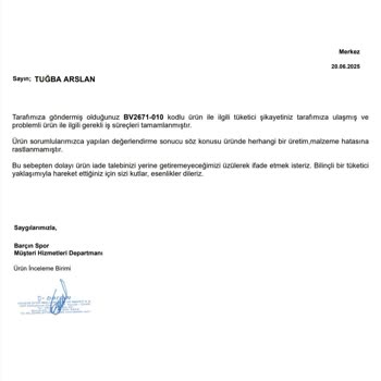 Barçın Spor’dan Aldığım Nike Eşofmanda Deformasyon ve Şeffaflık Sorunu