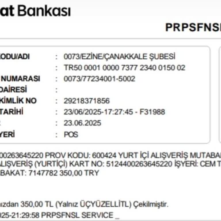 Ziraat Bankası'ndan İzinsiz Para Çekimi Ve Kart Mağduriyeti