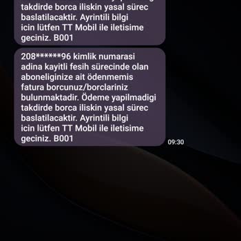 Borç Olmadığı Halde Yasal Süreç Tehdidiyle Mesaj Geldi