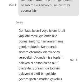 Bonus Talebi Olmadan Para Bloke Edildi, İade Talebim Reddedildi