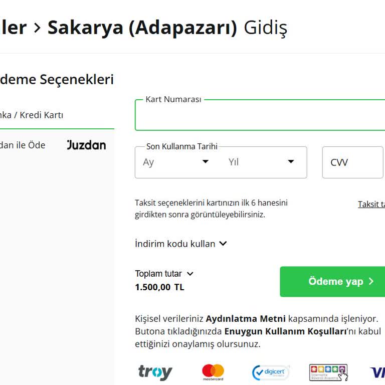 Enuygun.com Encüzdan Bakiyemi Bilet Ödemelerinde Kullanamıyorum