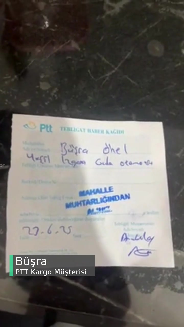 PTT Kargo Farklı Adreslere Tebligat Göndermesi videonun kapak resmi