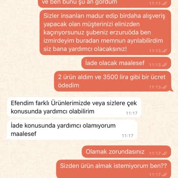 Para İadesi Yapılmadı, Yanıltıcı Ürün Ve Kötü Müşteri Hizmeti