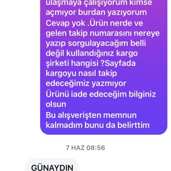 Sipariş Sorunu, Eksik Bilgilendirme Ve Kalitesiz Ürün Teslimatı