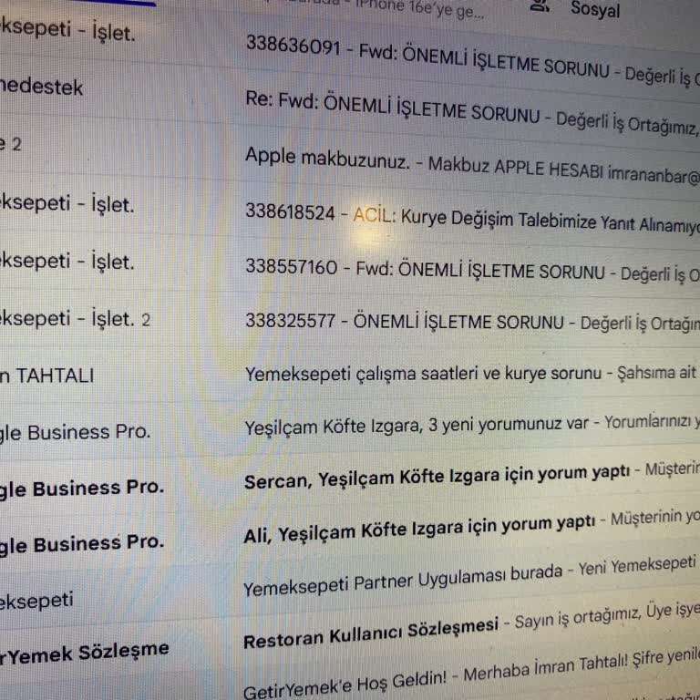 Yemeksepeti Kendi Kuryeme Geçiş Talebime Çözüm Sunmuyor