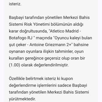 Bilyoner Kuponum Kazandıktan Sonra Oranı Düşürdü Neden Kabul Edildiğini Anlamıyorum