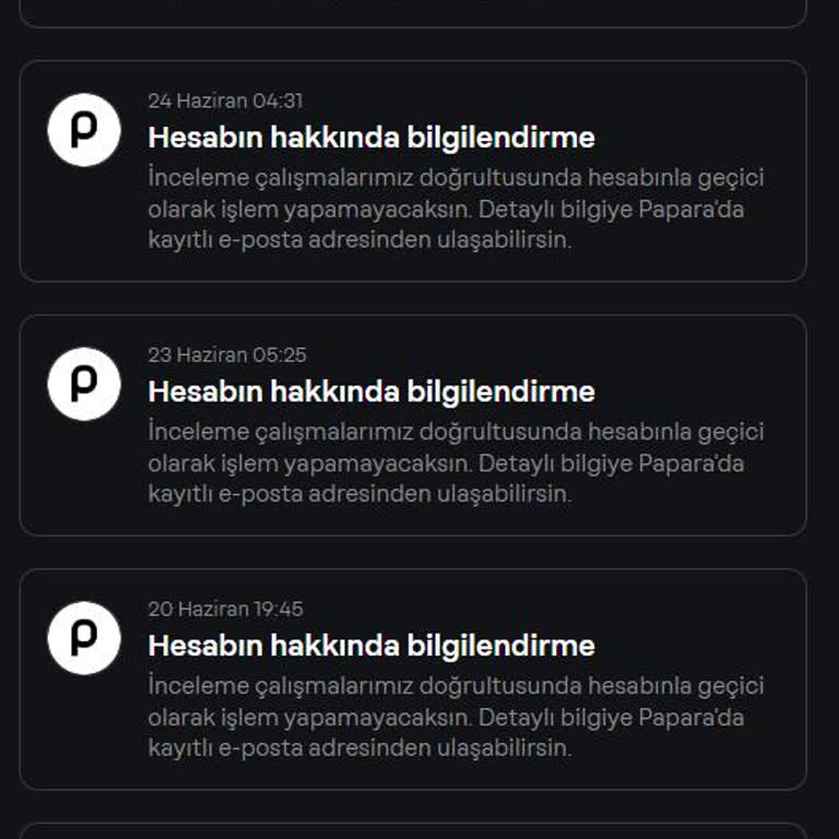 Papara Hesabım Uzun Süredir İncelemede Ve Müşteri Hizmetlerinden Destek Alamıyorum