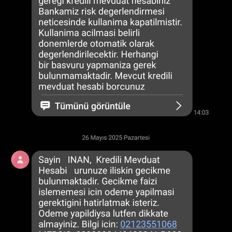 Kapatılan Hesaba Rağmen Tekrar Borç Çıkması