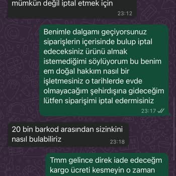 Sipariş İptali Ve Para İadesi Talebim Reddedildi