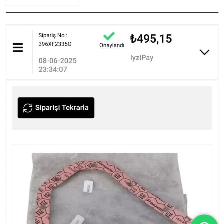 Yedek Parça Budur Orijinal Diye Satılan Conta Yerli Ürün Çıktı, İade Yapılmadı!