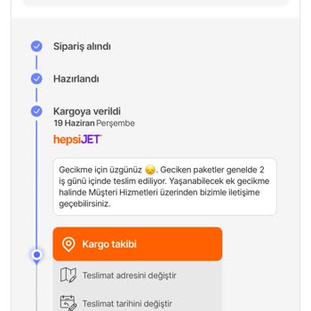 Hepsiburada Ve Hepsijet İle Sipariş Teslimatında Yaşanan Gecikme Ve Destek Sorunu