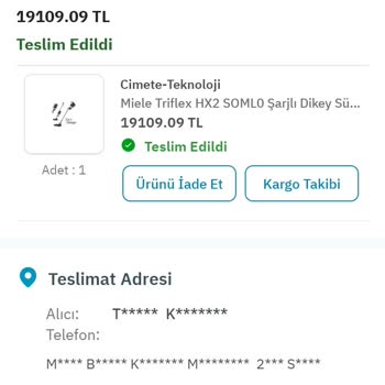 Çift Bataryalı Süpürge Tek Batarya İle Eksik Teslim Edildi