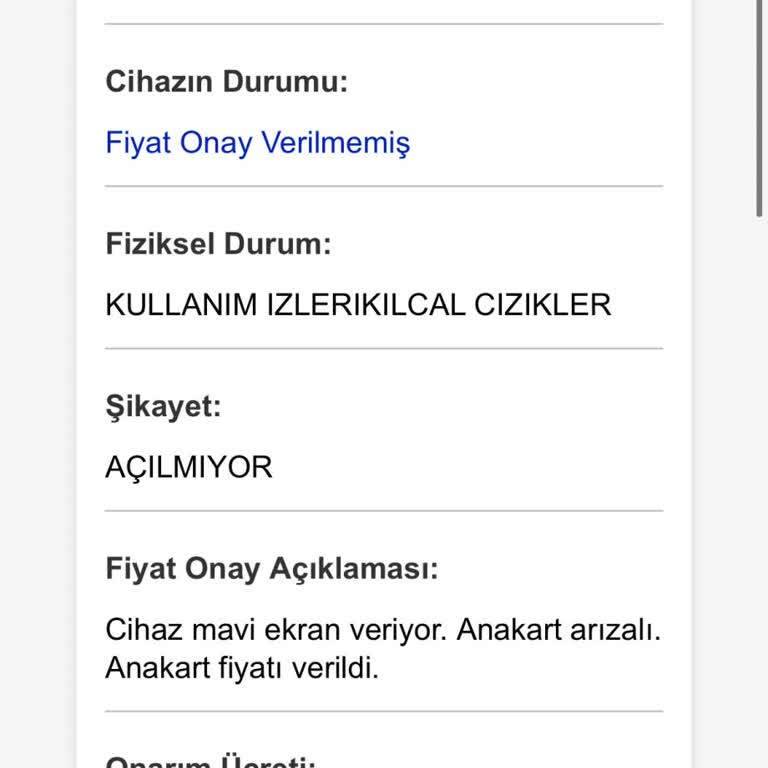 Garantisi Yeni Bitmiş Laptopta Anakart Arızası Ve Yüksek Onarım Ücreti