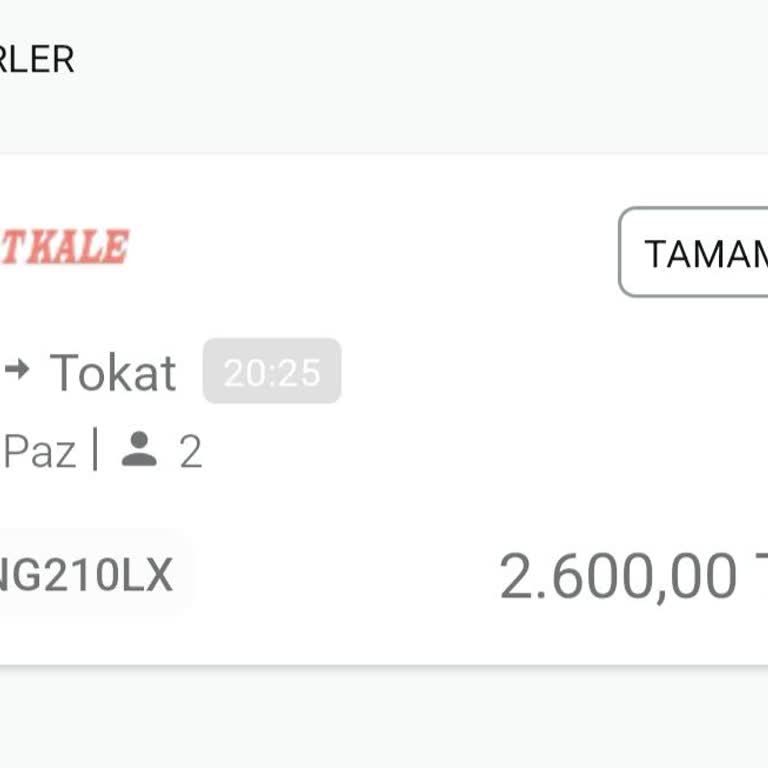 Tokat Kale Seyahat İle Geç Gelen Otobüs Ve Keyfi Bilet Değişikliği Mağduriyeti