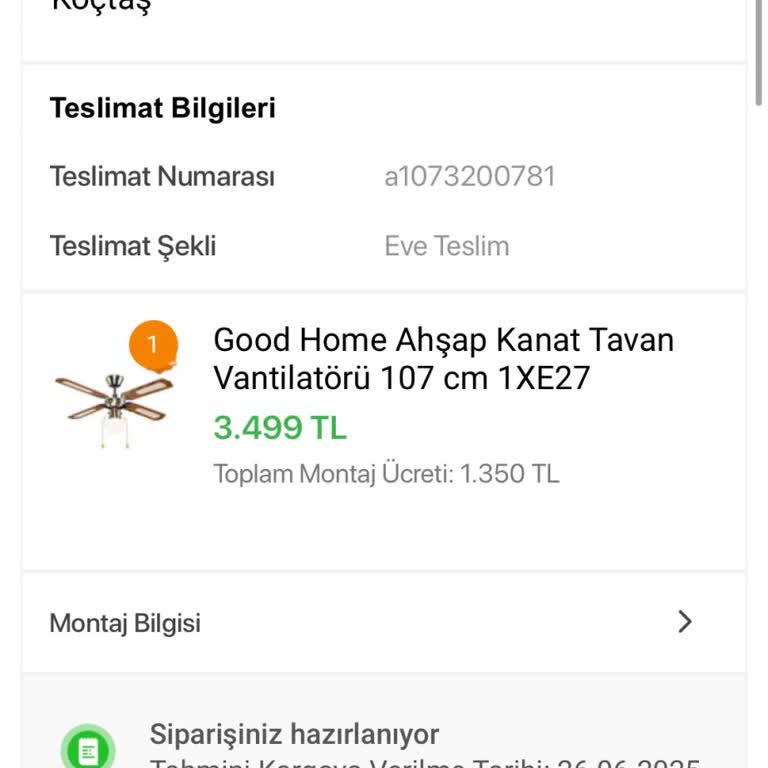 İptal Edilemeyen Sipariş Ve Montaj Bedeli Sorunu