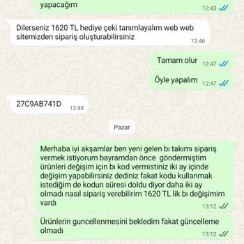 İade Yerine Verilen Kodun Süresi Doldu, Müşteri Hizmeti Yanıt Vermiyor