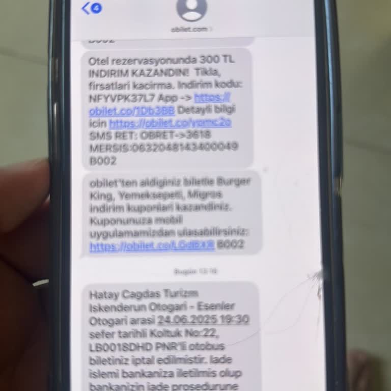 Biniş Yeri Değişikliği Talebimle Biletim İptal Edildi