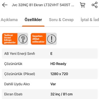 Cimri Uygulamasında Yanlış Televizyon Çözünürlüğü Bilgisi Nedeniyle Tüketicinin Yanıltılması