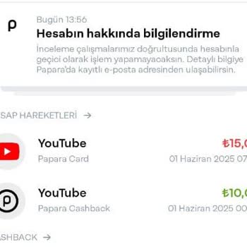 Papara Hesabım Bir Aydır İncelemede, Mağduriyetimin Giderilmesini İstiyorum