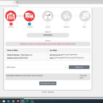 Kuryenet Kredi Kartım Kurye Tarafından Teslim Edilmiyor