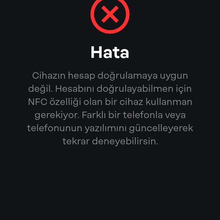 NFC Onayı İçin Cihazım Yok Papara Kartımı Kullanamıyorum