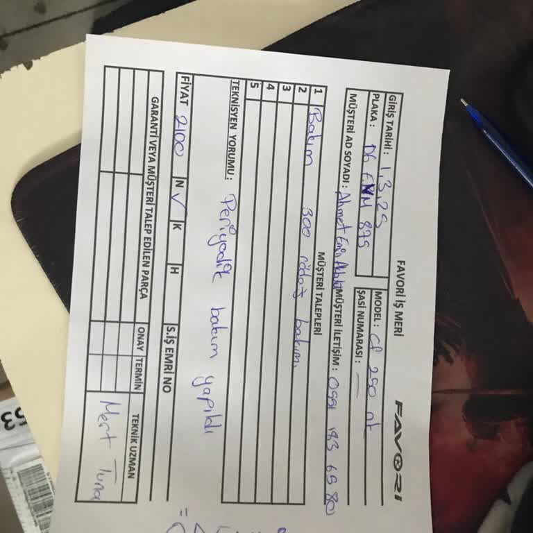 Garanti Sürecinde Bakım Kayıtları Ve Parça Temininde Yaşanan Sorunlar