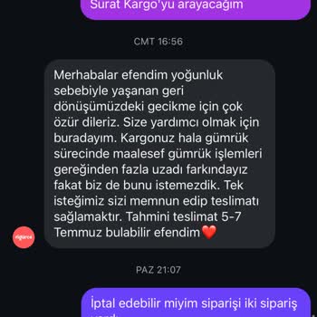 Figürce'den Sipariş Sonrası İletişimsizlik Ve Güven Sorunu