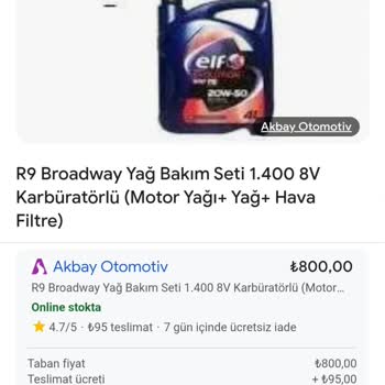 Akbay Renault (Akbayrenault.com) 4 Litre Yağ Aldım 3 Litre Gönderildi