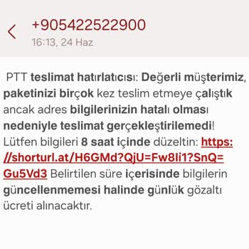 Kişisel Verilerimin İzinsiz Kullanımı Ve Sahte Teslimat Mesajları Hakkında Şikayetim