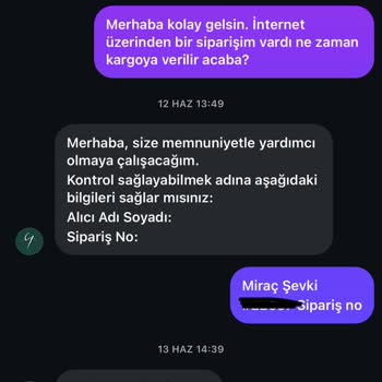 Siparişim Zamanında Teslim Edilmedi, Müşteri Hizmeti Yetersiz